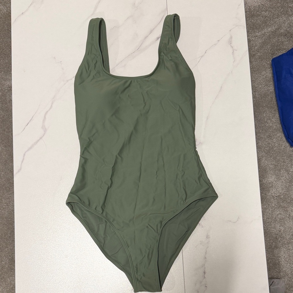 SHEIN Olive Green One Piece Swimsuit